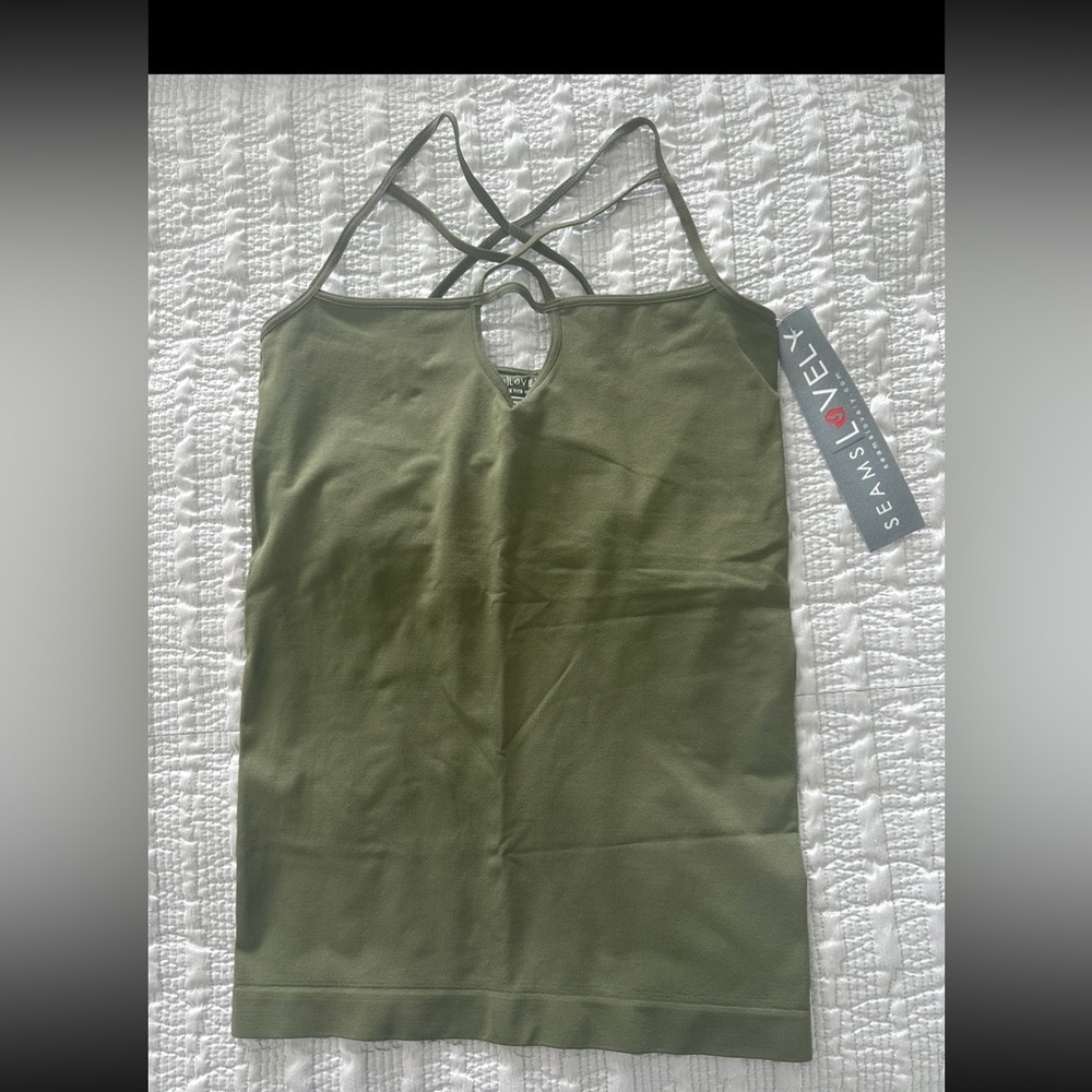 Olive Green Racerback Tank Top…NWT